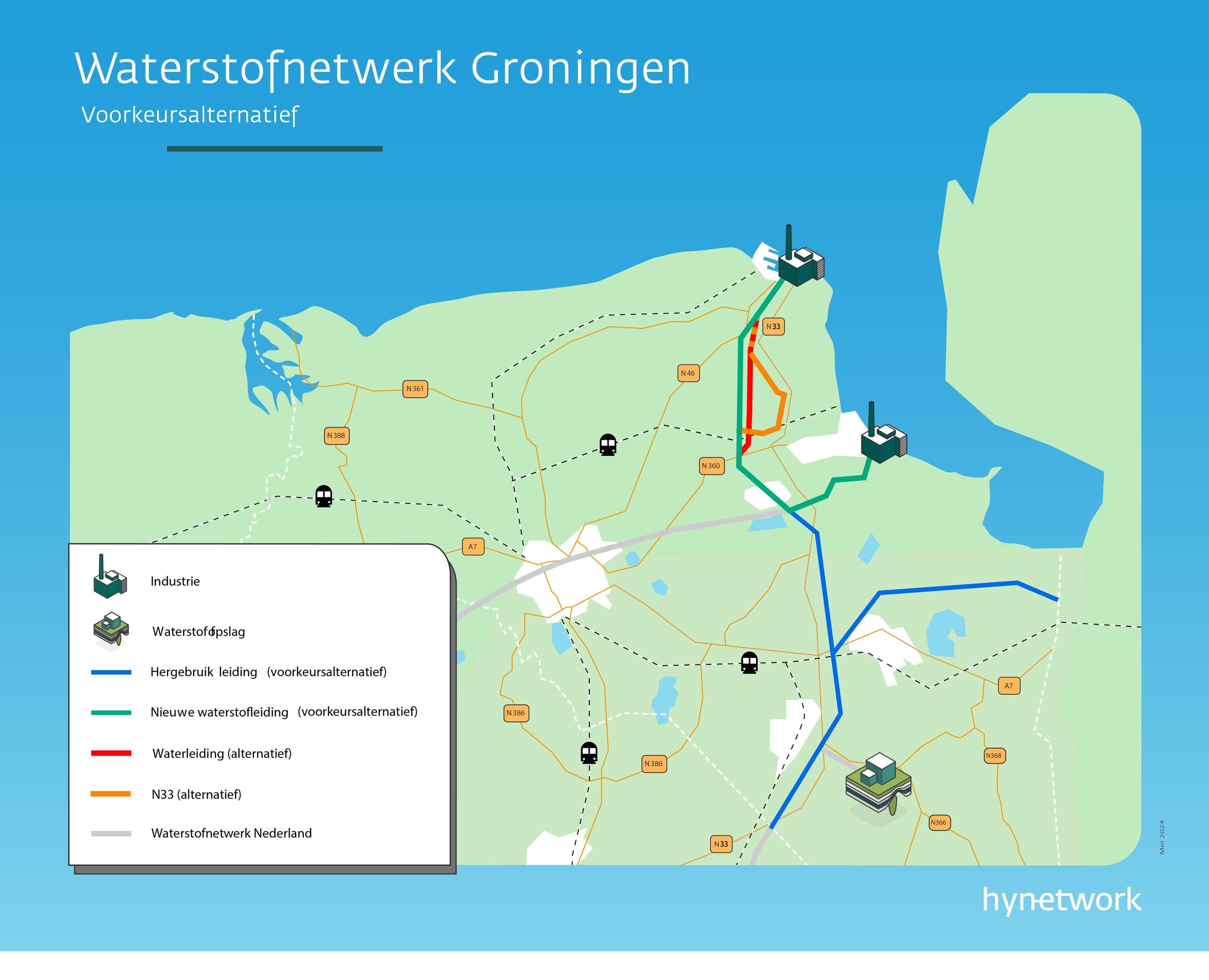 Gasunie Waterstofnetwerk Groningen